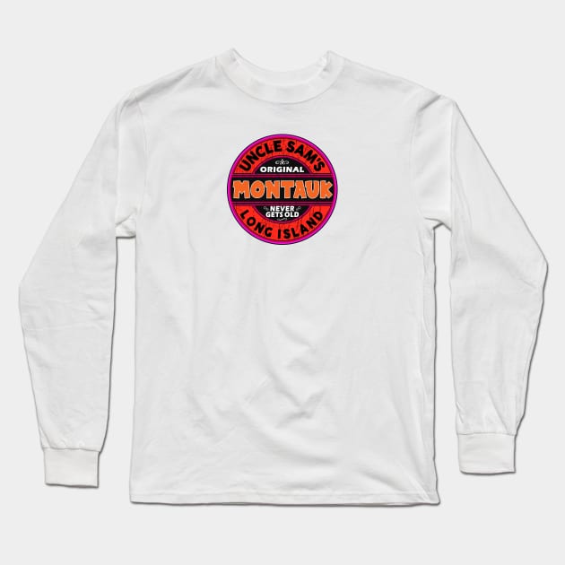 Montauk Long Island Surfing New York Surf Long Sleeve T-Shirt by heybert00